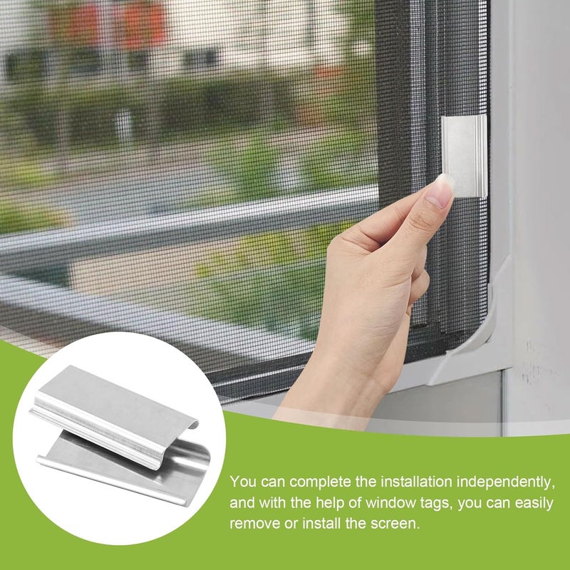 IFERLA 30 PCS Window Screen Pull Tabs Replacement, Durable Window Screen Spline Channel Pull Lift Tabs, Window Screen Clips for Flat Spline, Aluminum Anti-UV Don’t Broken Like Plastic Pull Tabs in Sunlight - Image 5